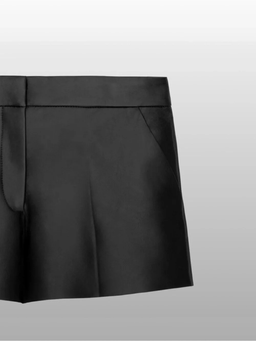 Zara x Kaia Gerber Real Sheepskin Leather Mini Skirt Black XS 5479/002
